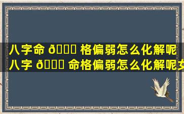 八字命 🐅 格偏弱怎么化解呢「八字 🐞 命格偏弱怎么化解呢女生」